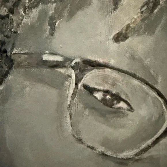 “Monochrome Portrait”, Acrylic on Canvas, 16x 20inches